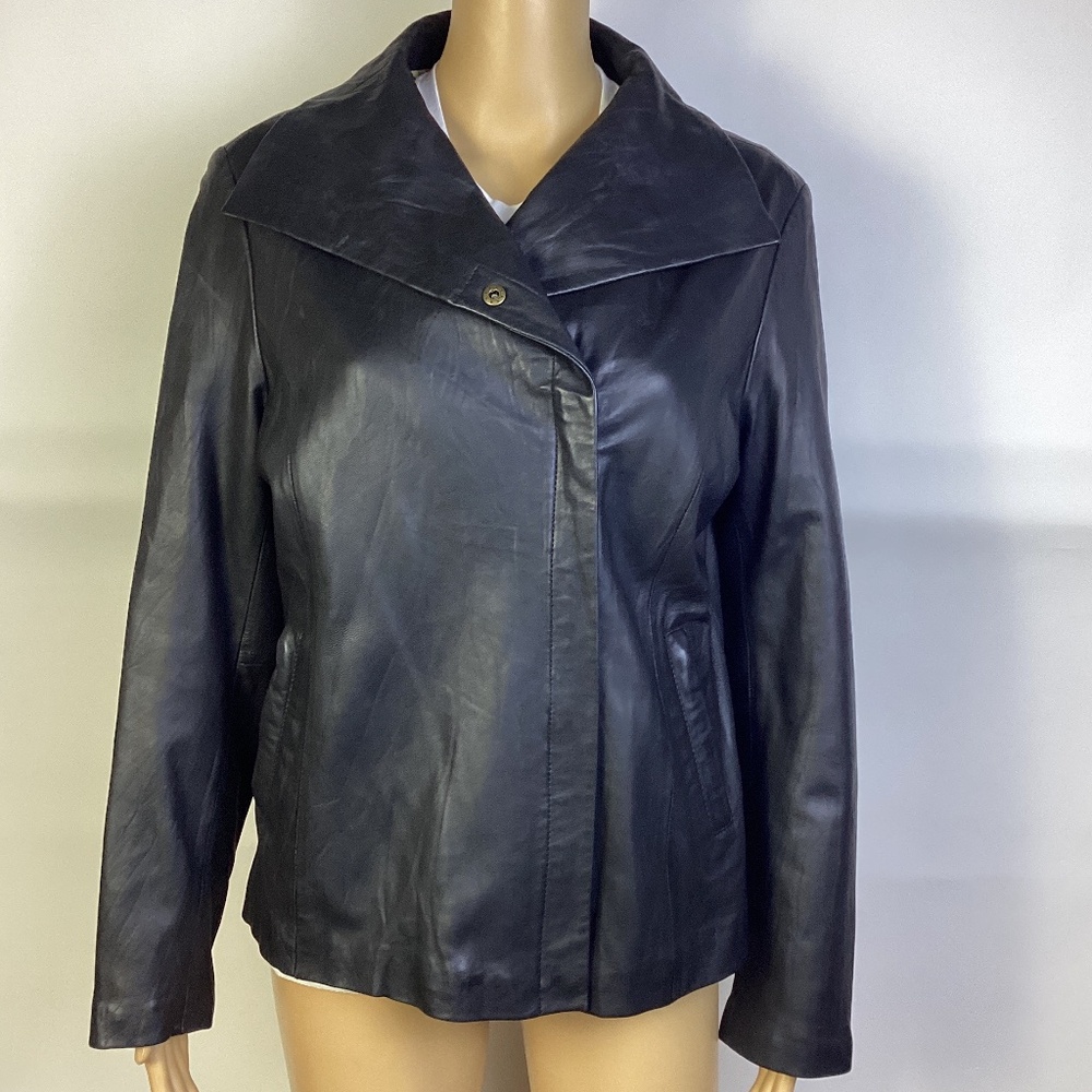 In Suede Black Soft Leather Jacket Sz M